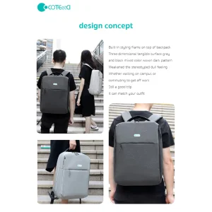 کوله پشتی لپ تاپ کوتتسی مدل NoteBook Multi-Functional Backpack Hemp 14011-HG مناسب برای لپ تاپ 16 اینچی