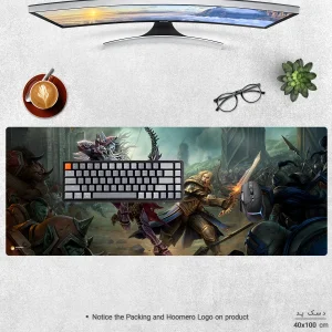 ماوس پد هومرو مدل HX419 طرح بازی World of Warcraft سایز 40x100 سانتی‌متر