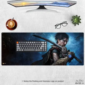 ماوس پد هومرو مدل HX540 طرح بازی Onimusha سایز 40x100 سانتی‌متر