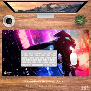 ماوس پد مخصوص بازی هومرو مدل MX1350 طرح سامورایی