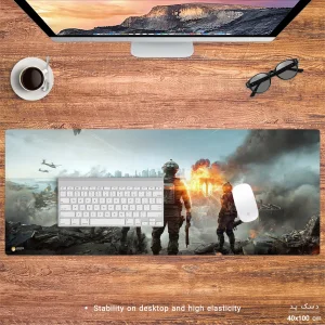 ماوس پد هومرو مدل HX438 طرح بازی Battlefield سایز 40x100 سانتی‌متر