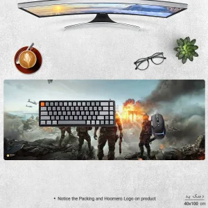 ماوس پد هومرو مدل HX438 طرح بازی Battlefield سایز 40x100 سانتی‌متر