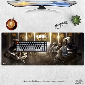 ماوس پد هومرو مدل HX363 طرح بازی Tom Clancy's Rainbow Six سایز 40x100 سانتی‌متر
