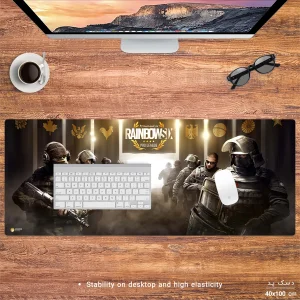 ماوس پد هومرو مدل HX363 طرح بازی Tom Clancy's Rainbow Six سایز 40x100 سانتی‌متر