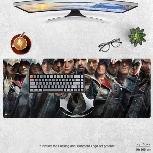 ماوس پد هومرو مدل HX265 طرح Assassin's Creed سایز 40x100 سانتی‌متر