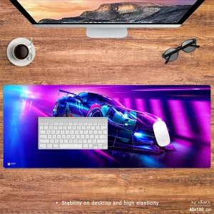 ماوس پد هومرو مدل HX305 طرح ماشین مسابقه فانتزی سایز 40x100 سانتی‌متر