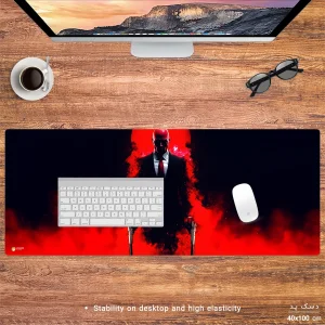ماوس پد هومرو مدل HX506 طرح Hitman سایز 40x100 سانتی‌متر