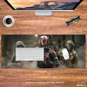 ماوس پد هومرو مدل HX551 طرح Tom Clancy's Rainbow Six سایز 40x100 سانتی متر