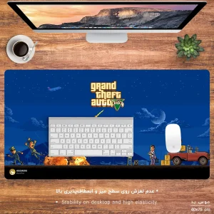 ماوس پد مخصوص بازی هومرو مدل MX151 طرح بازی جی تی ای GTA V