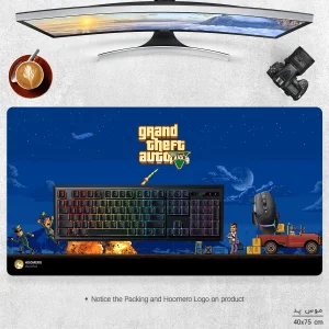 ماوس پد مخصوص بازی هومرو مدل MX151 طرح بازی جی تی ای GTA V