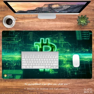 ماوس پد هومرو مدل MX1173 طرح ارز دیجیتال بیتکوین