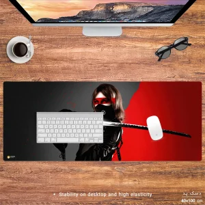 ماوس پد هومرو مدل HX535 طرح نینجا دخترونه سایز 40x100 سانتی‌متر