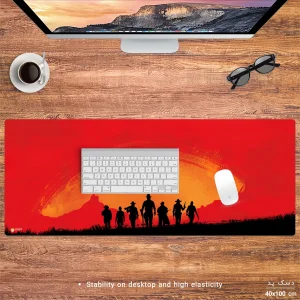 ماوس پد هومرو مدل HX015 طرح Red Dead Redemption سایز 40x100 سانتی‌متر