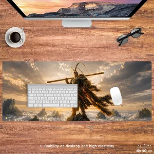 ماوس پد هومرو مدل HX587 طرح Black Myth Wukong سایز 40x100 سانتی‌متر