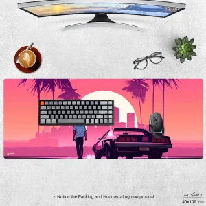 ماوس پد هومرو مدل HX503 طرح GTA سایز 40x100 سانتی‌متر