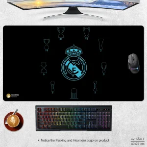 ماوس پد هومرو مدل MX2470 طرح فوتبالی باشگاه فوتبال رئال مادرید