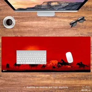 ماوس پد هومرو مدل HX211 طرح Red Dead Redemption سایز 40x100 سانتی‌متر