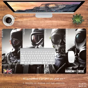 ماوس پد مخصوص بازی هومرو مدل MX1271 طرح بازی رینبو سیکس Tom Clancys Rainbow Six