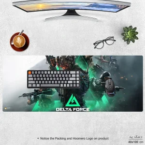 ماوس پد هومرو مدل HX183 طرح Delta Force سایز 40x100 سانتی‌متر