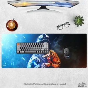 ماوس پد هومرو مدل HX172 طرح Battlefield سایز 40x100 سانتی‌متر