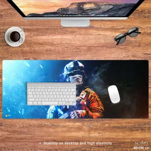 ماوس پد هومرو مدل HX172 طرح Battlefield سایز 40x100 سانتی‌متر