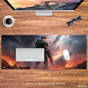 ماوس پد هومرو مدل HX524 طرح Halo Infinite سایز 40x100 سانتی‌متر