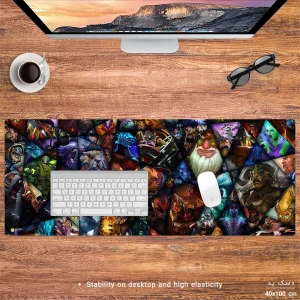 ماوس پد هومرو مدل HX257 طرح بازی Dota 2 سایز 40x100 سانتی‌متر
