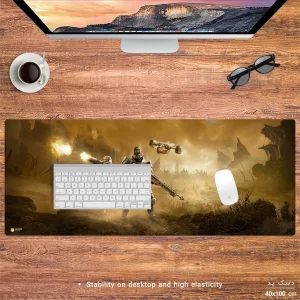 ماوس پد هومرو مدل HX504 طرح HELLDIVERS سایز 40x100 سانتی‌متر
