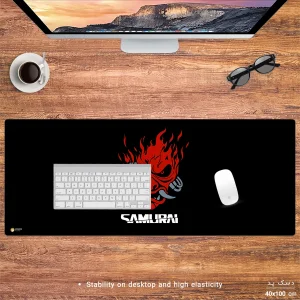ماوس پد هومرو مدل HX219 طرح Samurai سایز 40x100 سانتی‌متر