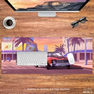 ماوس پد هومرو مدل HX193 طرح Grand Theft Auto سایز 40x100 سانتی‌متر