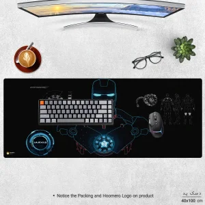 ماوس پد هومرو مدل HX036 طرح Iron Man سایز 40x100 سانتی‌متر