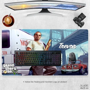 ماوس پد مخصوص بازی هومرو مدل MX205 طرح بازی جی تی ای GTA V