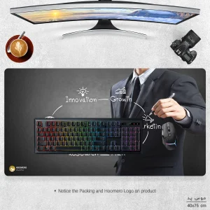 ماوس پد هومرو مدل MX617 طرح بیزینس و جملات انگیزشی