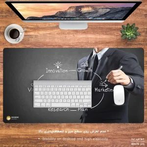 ماوس پد هومرو مدل MX617 طرح بیزینس و جملات انگیزشی