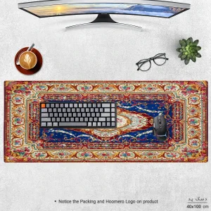 ماوس پد هومرو مدل HX310 طرح فرش ایرانی سنتی سایز 40x100 سانتی‌متر