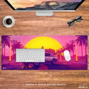 ماوس پد هومرو مدل HX103 طرح GTA سایز 40x100 سانتی‌متر