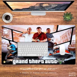 ماوس پد مخصوص بازی هومرو مدل MX1235 طرح بازی جی تی ای GTA