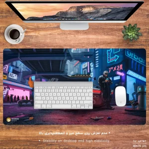 ماوس پد مخصوص بازی هومرو مدل MX1329 طرح بازی Cyberpunk