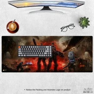 ماوس پد هومرو مدل HX495 طرح بازی Gears of War سایز 40x100 سانتی‌متر