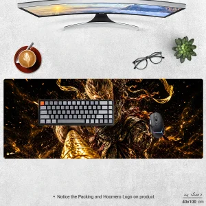 ماوس پد هومرو مدل HX588 طرح Black Myth Wukong سایز 40x100 سانتی‌متر
