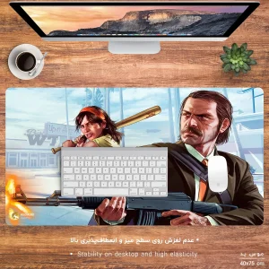 ماوس پد مخصوص بازی هومرو مدل MX1238 طرح بازی جی تی ای GTA