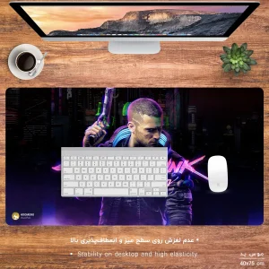 ماوس پد مخصوص بازی هومرو مدل MX1330 طرح بازی Cyberpunk