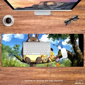ماوس پد هومرو مدل HX010 طرح My Neighbor Totoro سایز 40x100 سانتی‌متر