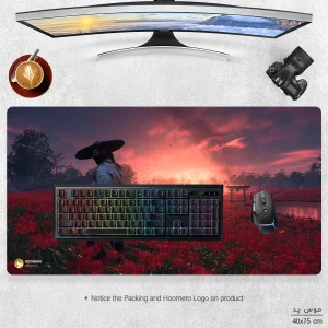 ماوس پد مخصوص بازی هومرو مدل MX1342 طرح بازی سامورایی Ghost of Tsushima