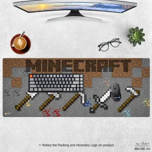 ماوس پد هومرو مدل HX267 طرح Minecraft سایز 40x100 سانتی‌متر