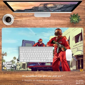 ماوس پد مخصوص بازی هومرو مدل MX694 طرح بازی جی تی ای GTA