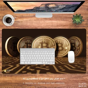ماوس پد هومرو مدل MX1172 طرح ارز دیجیتال بیتکوین