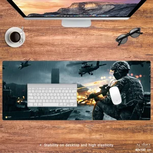 ماوس پد هومرو مدل HX121 طرح Delta Force سایز 40x100 سانتی‌متر
