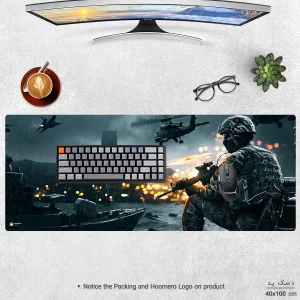 ماوس پد هومرو مدل HX121 طرح Delta Force سایز 40x100 سانتی‌متر