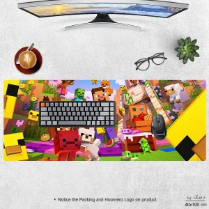 ماوس پد هومرو مدل HX114 طرح Minecraft سایز 40x100 سانتی‌متر